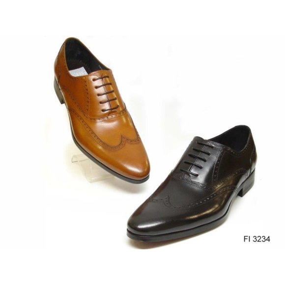 NWB Encore Fiesso Leather GLD Wing Tip Shoe FI3234 - Picture 2 of 4